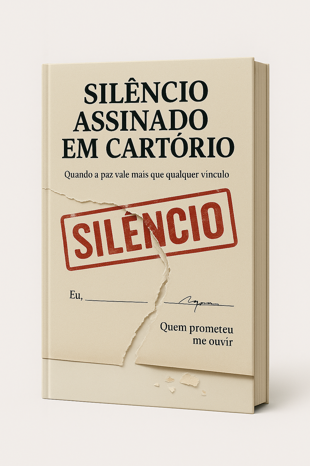 Mockup do livro Silêncio Assinado em Cartório
